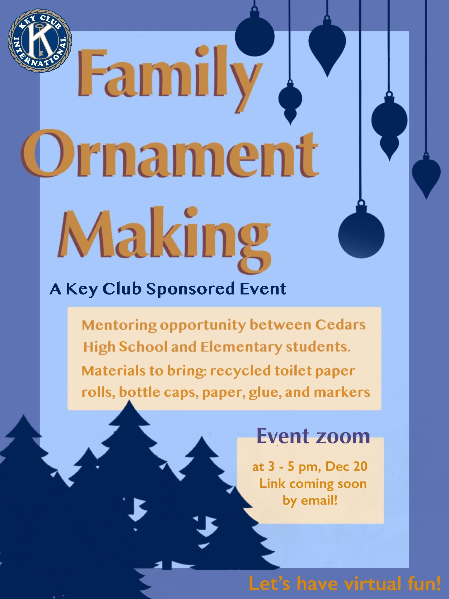 Family Ornament Making Event